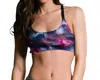 Onzie X-back Elastic Low Impact Sports Bra In Onz Fast Flower In Multi