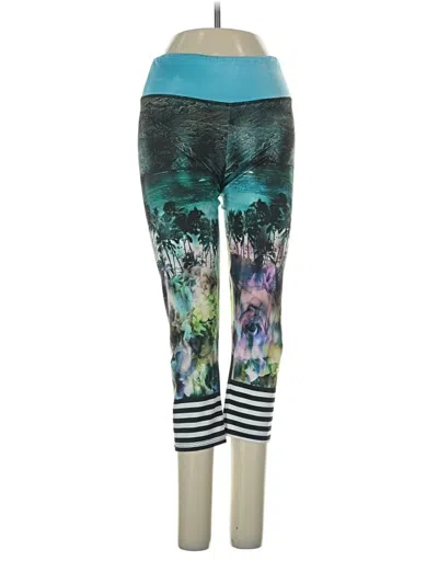 Pre-owned Onzie Yoga Pants In Teal