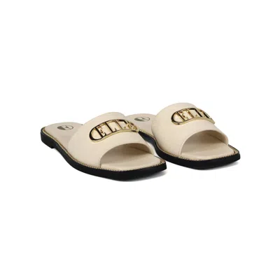 Oobash Women's Odeta Comfy Fit Classic Sandal In Cream In White