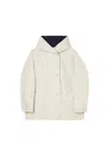 Oof Raincoat Woman  Reversible Blue Cream In Neutral