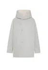 Oof Raincoat Woman  Reversible Digital Grey In Gray