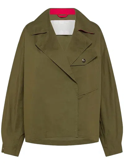 Oof Wear Gabardine Woman Green Woods Jacket