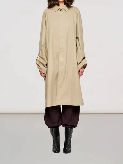Oof Wear Brushed Cotton Trench In Neutral