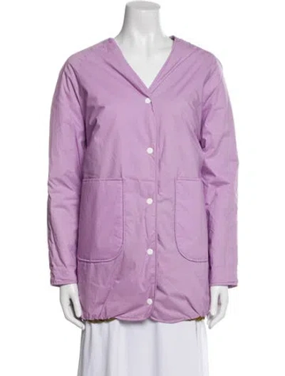 Pre-owned Oof Wear Coat In Purple
