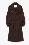 Oof Wear Belted Trenchcoat In Brown
