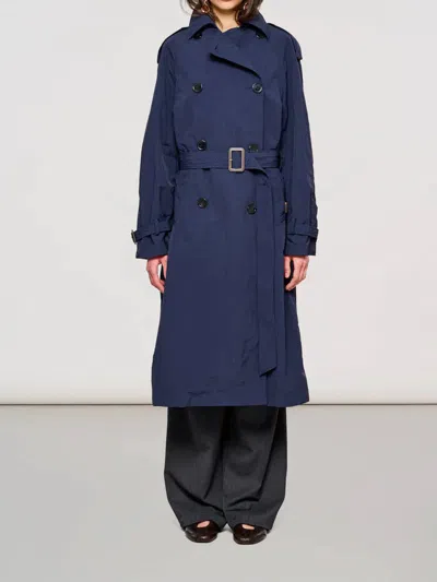 Oof Wear Compact Nylon Trench In Blue