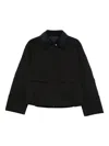 Oof Wear Corduroy-collar Pocket Jacket In Black