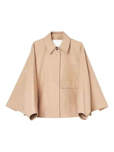 Oof Wear Embroidered Jacket In Neutrals