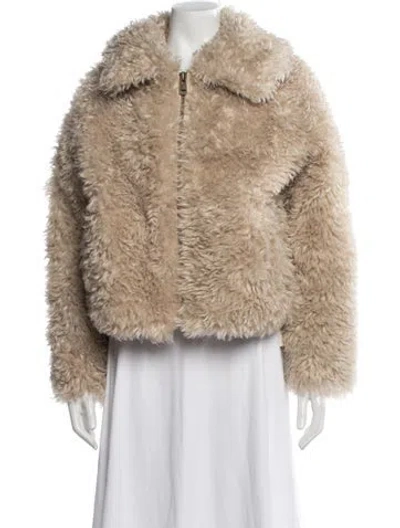 Pre-owned Oof Wear Faux Fur Coat In Neutral