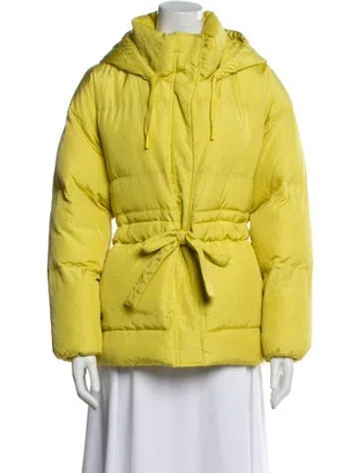 Pre-owned Oof Wear Faux Fur Coat In Yellow