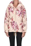 Oof Wear Flower Print Eco-friendly Down Jacket In Nude