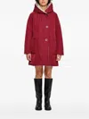 Oof Wear Hooded Button-fastening Jacket In Red