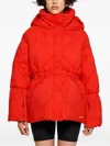 Oof Wear Hooded Quilted Parka In Red