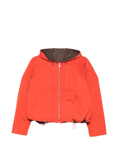 Oof Wear Hooded Reversible Jacket In Orange