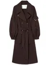 Oof Wear Belted Trenchcoat In Brown