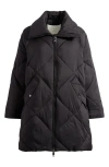 Oof Wear Memory Nylon Water Repellent Quilted Jacket In Black