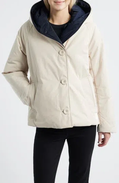 Oof Wear Memory Nylon Water Repellent Reversible Jacket In Neutral
