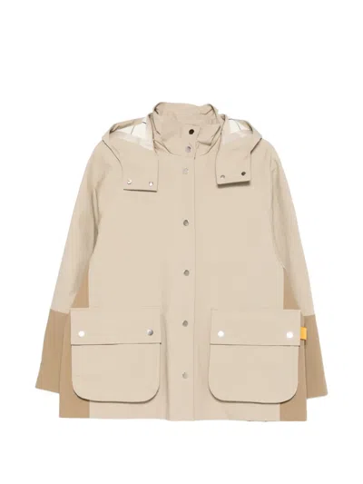 Oof Wear Pocket Hooded Carcoat In Neutral