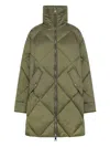 Oof Wear Memory Nylon Water Repellent Quilted Jacket In Green