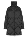 Oof Wear Quilted Water-repellent Funnel-neck Coat In Black
