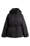 Oof Wear Quilted Water Repellent Hooded Jacket In Black