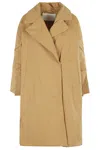 Oof Wear Relaxed-fit Jacket With Wide Collar And Button Closure In Brown