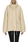 Oof Wear Reversible Down Jacket With Eco-fur Interior In Neutral