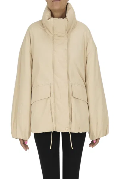 Oof Wear Reversible Down Jacket With Eco-fur Interior In Neutral