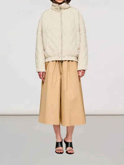 Oof Wear Shiny Nylon Puffer Jacket In Neutral