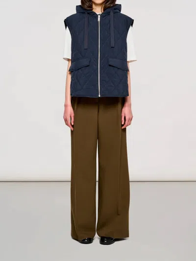 Oof Wear Shiny Nylon Puffer Vest In Blue