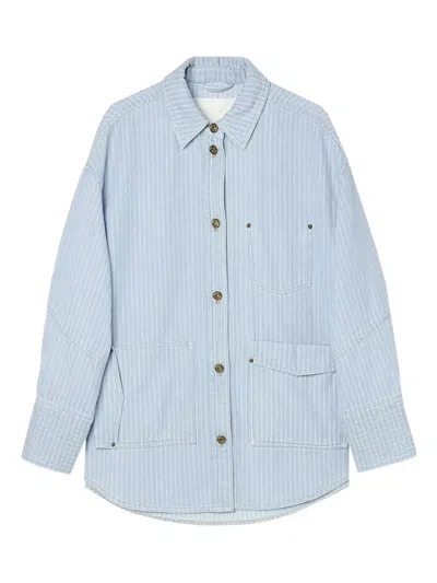Oof Wear Gestreifte Jacke In Blau