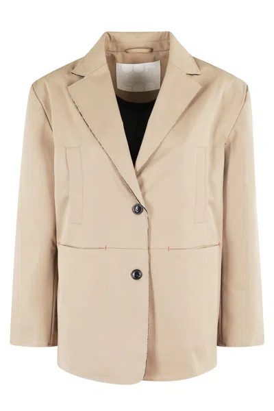 Oof Wear Tailored Jacket With Notched Lapel In Neutrals