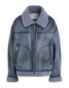 Oof Wear The Shapes' Lab Woman Jacket Slate Blue Size S Polyester