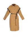 Oof Wear Trench Lungo Tabacco In Marrone