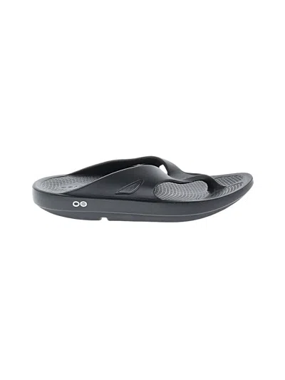 Oofos Flip Flops In Black