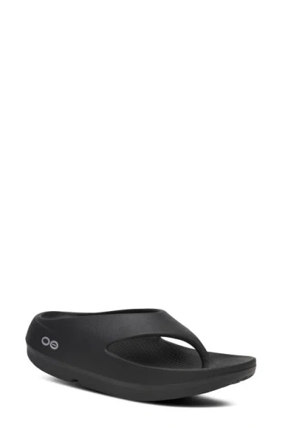 Oofos Gender Inclusive Ooriginal Flip Flop In Black
