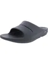 Oofos Mens Casual Man Made Slide Sandals In Grey