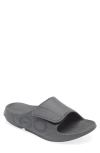 Oofos Gender Inclusive Ooaah Sport Flex Slide Sandal In Slate