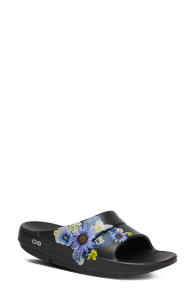 Oofos Ooahh Limited Edition Slide In Black