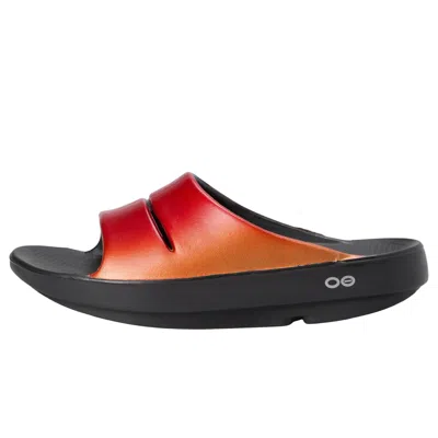 Oofos Ooahh Luxe Slide Solstice 1101-bksoltice Women's In Black