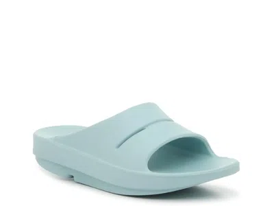 Oofos Ooahh Slide Sandal In Blue