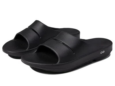 Oofos Ooahh Slide Sandals Black :