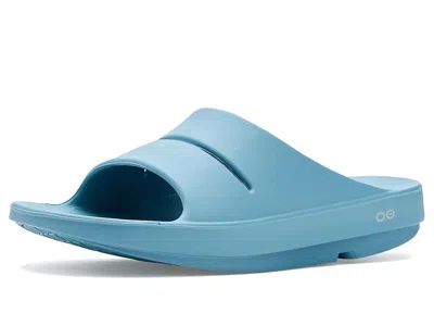 Oofos Ooahh Slide Sandals Ocean Blue :
