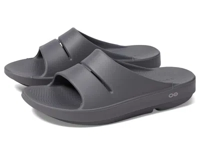 Oofos Ooahh Slide Sandals Slate : In Gray