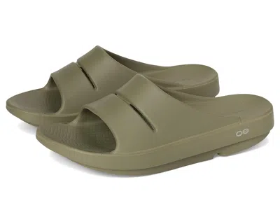 Oofos Ooahh Slide Shoes Foliage : In Green