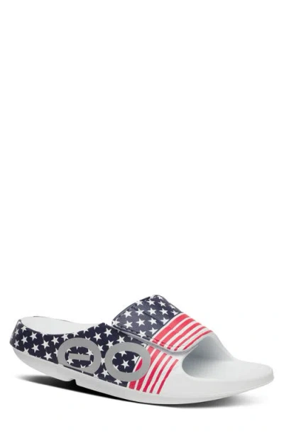 Oofos Ooahh Sport Flex Slide Sandal In Multi