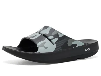 Oofos Ooahh Sport Sandal Sandals Night Camo: Men's 6 - Women's 8 Medium, Synthetic