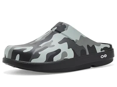 Oofos Oocloog Luxe Clogs Slide Shoes Night Camo: Men's 10 - Women's 12 Medium, Synthetic In Multi