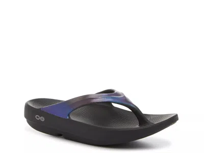 Oofos Oolala Luxe Flip Flop In Black