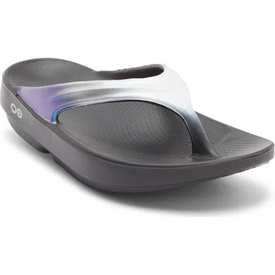 Oofos Oolala Luxe Flip Flop Sandal In Gray